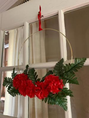 Scarlet Carnation Wreath